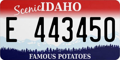 ID license plate E443450
