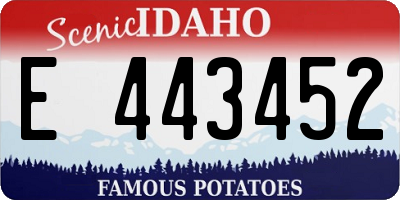 ID license plate E443452