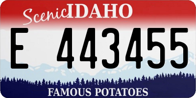 ID license plate E443455