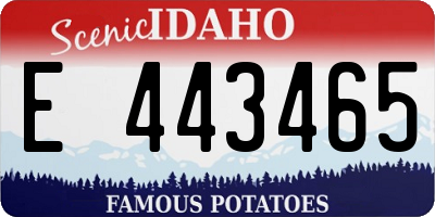 ID license plate E443465