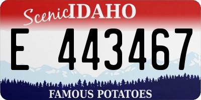 ID license plate E443467