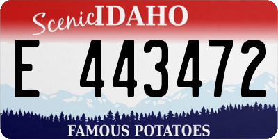 ID license plate E443472