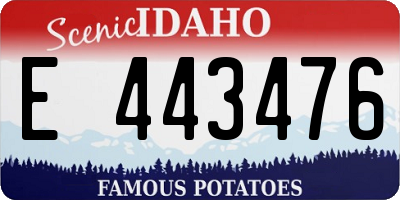 ID license plate E443476