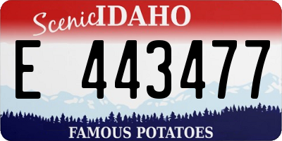 ID license plate E443477