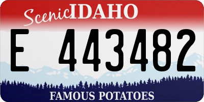 ID license plate E443482