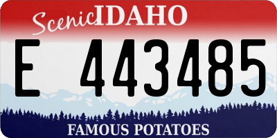 ID license plate E443485