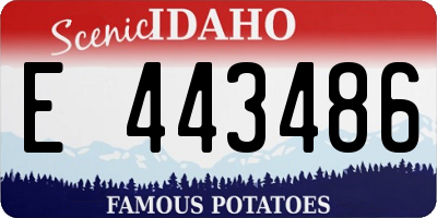 ID license plate E443486
