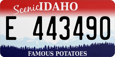 ID license plate E443490