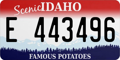 ID license plate E443496