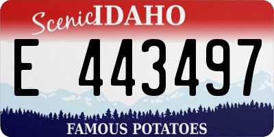 ID license plate E443497