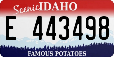 ID license plate E443498