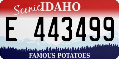 ID license plate E443499