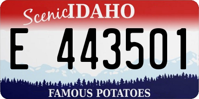 ID license plate E443501