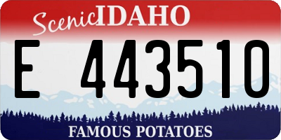 ID license plate E443510