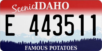 ID license plate E443511