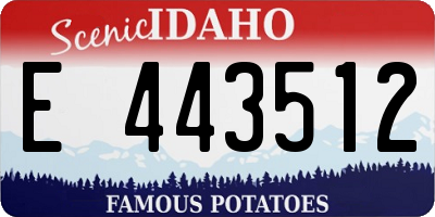 ID license plate E443512