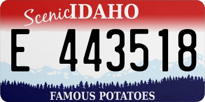 ID license plate E443518