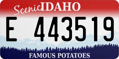 ID license plate E443519
