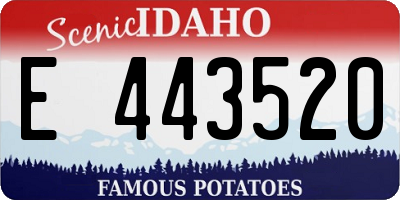 ID license plate E443520
