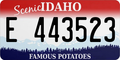 ID license plate E443523