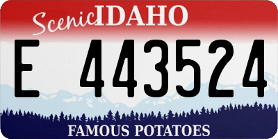 ID license plate E443524