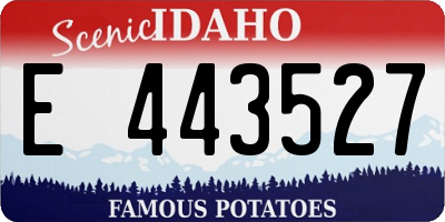 ID license plate E443527