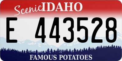 ID license plate E443528