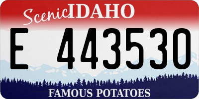 ID license plate E443530