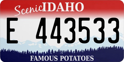 ID license plate E443533