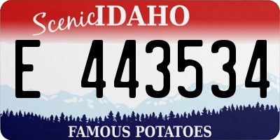 ID license plate E443534