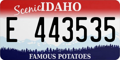 ID license plate E443535