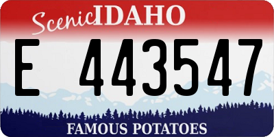 ID license plate E443547