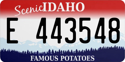 ID license plate E443548
