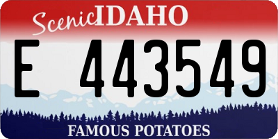 ID license plate E443549