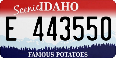 ID license plate E443550