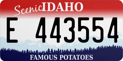 ID license plate E443554