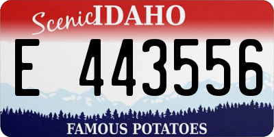ID license plate E443556
