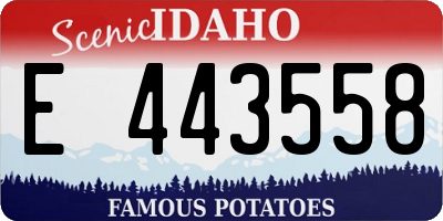 ID license plate E443558