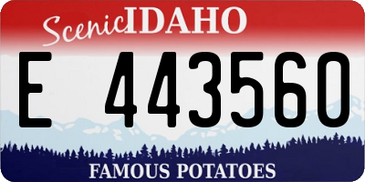 ID license plate E443560