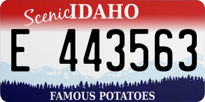 ID license plate E443563