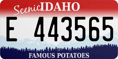 ID license plate E443565