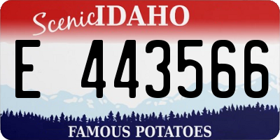 ID license plate E443566