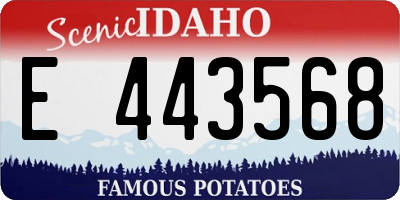 ID license plate E443568