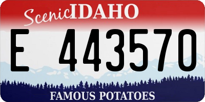 ID license plate E443570
