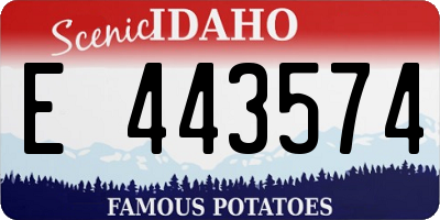 ID license plate E443574