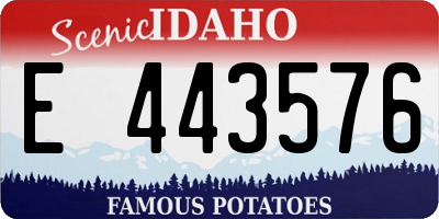 ID license plate E443576