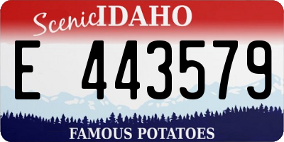 ID license plate E443579