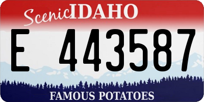 ID license plate E443587