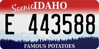 ID license plate E443588