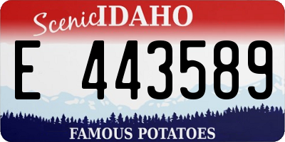 ID license plate E443589